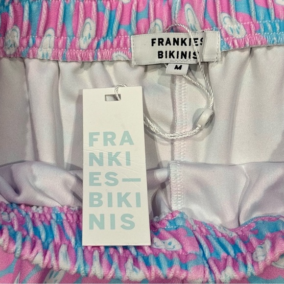 NWT! Frankie's Bikinis Coco Terry Short Baby Pink and Blue Size M - Picture 5 of 6